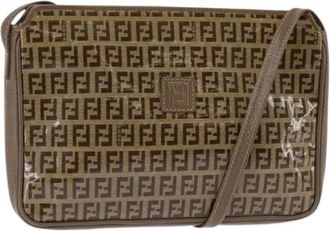 Fendi Pre-owned Cross Body Bags, female, Brown, Size: ONE SIZE Pre-owned Vintage Canvas Cross Body Bag