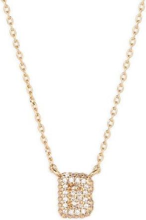 BP. Pav&eacute; Crystal Initial Necklace in B- 14K Gold Dipped at Nordstrom Rack