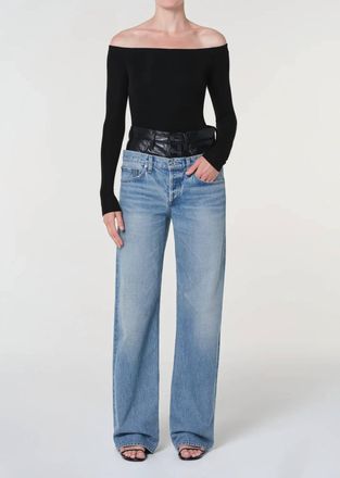 A Gold E Elson Jean In Medium Indigo