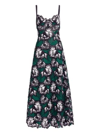 Elie Saab Abito midi a fiori - Verde