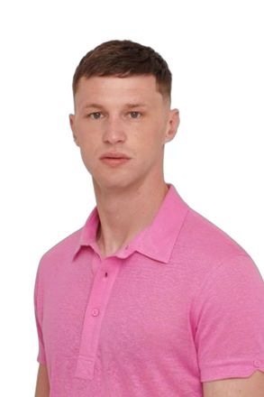 Orlebar Brown 100% Linen Polo - Pink