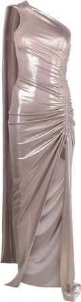 Atu Body Couture asymmetric ruched maxi dress - women - Polyester - M - Neutrals