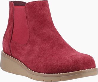 Hush Puppies Womens Leonie Womens Suede Boots - Red - Size: 6