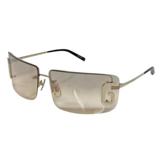 Dolce & Gabbana Pre-owned Accessories, male, Yellow, Size: ONE SIZE Pre-owned Rimless Sunglasses