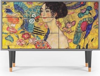 StoryZ Aparador amarillo 3 cajones y 1 puerta L 115 cm