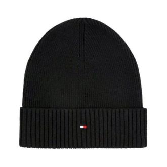 Tommy Hilfiger Accessories, male, Black, ONE SIZE, Pima Cotton Flag Beanie