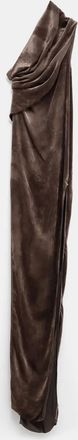 Rick Owens Abito monospalla drappeggiato - Marrone