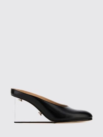 Maison Margiela High Wedge Smooth Leather Mules with Round Toe
