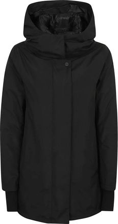 Herno Goretex 2Lagen A-Shape Jas - Dames - Parka Jassen - Zwart - L - Polyester - Jassen