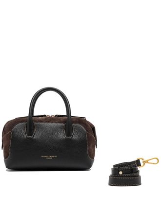 Gianni Chiarini Black Gemma Leather Suede Handbag