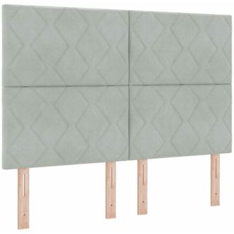 vidaXL Cama Tipo Box Spring Gris Claro 140 X 200 Cm Terciopelo Vidaxl
