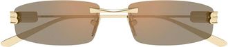 Balenciaga Everyday Rectangular Zonnebrillen - Dames - Zonnebrillen - Geel - ONE Size - Nylon - Accessoires
