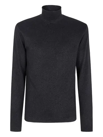 Emporio Armani lurex turtleneck - men - Viscose/Lurex - L - Black