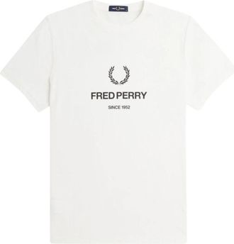 Fred Perry Grafisch T-shirt - Heren - T-shirts - Wit - L - Tops