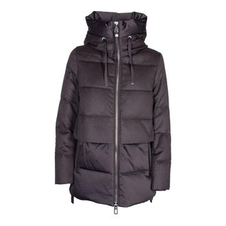 Duno Jassen, Dames, Bruin, XL, Wol, Middellange donsjas