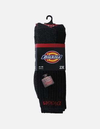 Dickies Womens Dickies Industrial Cotton Unisex Adultss Black Work Socks