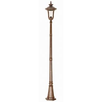 Loops Outdoor IP44 1 Bulb Lamp Post Rusty Bronze Patina LED E27 100W