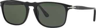 Persol Zwart/Groene Zonnebril - Heren - Zonnebrillen - Zwart - 53 MM - Accessoires