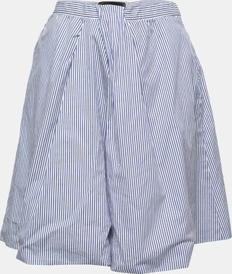 Dsquared2 Blue Striped Cotton Pleated Skirt