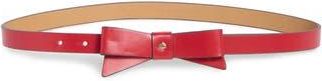 Kate Spade New York spade bow leather belt in Ripe Apple /Polished Gold 621 at Nordstrom Rack, Size X-Large