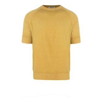Lubiam T-Shirts, male, Yellow, Size: L Yellow T-shirts and Polos