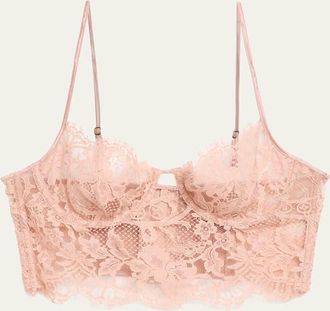 Kiki De Montparnasse Camille Scalloped Lace Longline Bra