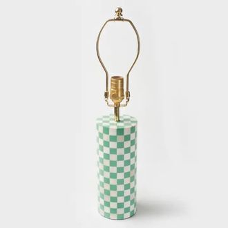 Mela Artisans Checkered Bone Inlay Table Lamp Base in Mint at Nordstrom