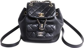 Chanel Black Leather Backpack (Pre-Owned)