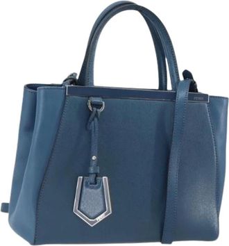 Fendi Pre-owned Vintage Leren Handtas - Dames - Vintage Handtas - Blauw - ONE Size - Leer - Vintage
