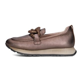 Hispanitas Schoenen, Dames, Bruin, 39 EU, Leer, Bronzen Instappers