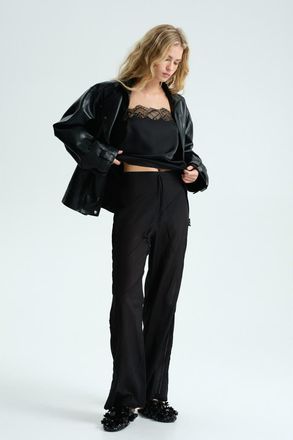 H&M Lace-trimmed Pyjama Bottoms in Black at Nordstrom, Size X-Small