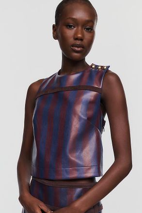 Maeve Faux Leather Tank Top