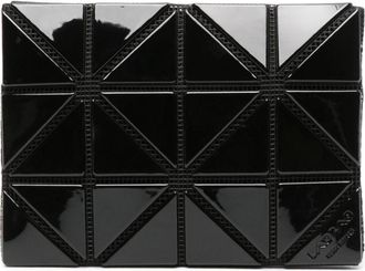 Bao Bao Issey Miyake geometric-panelled cardholder - women - Polyester/Polyvinyl Acetate (PVA)/Nylon - One Size - Black