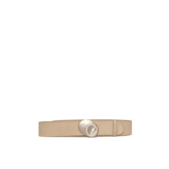 Cortana Suede Belt with Sterling Silver Buckle - female - Cortana - Belts - Beige - ONE SIZE - Accessories