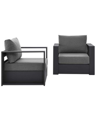 ModWay Tahoe Outdoor Patio Powder-Coated Aluminum 2Pc Armchair Set