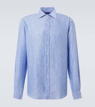 Ralph Lauren Purple Label Camicia in lino a righe
