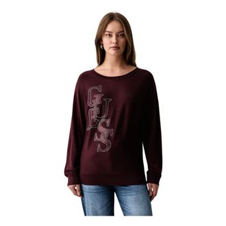 Guess Maglione con logo Esmeralda - - Knitwear - Donna - Rosso - S