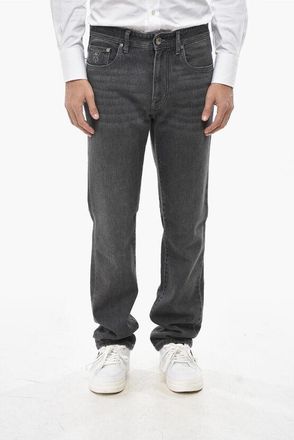 Corneliani Stretch Cotton Stone Washed Slim Fit Denims 20cm size 31
