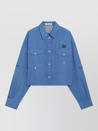 Miu Miu long sleeve jacket collared neck pockets