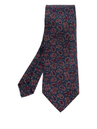 Etro paisley silk tie - Blue