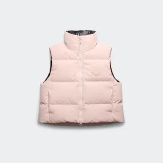 Canada Goose Grandview Cropped Vest Tonal Disc (Women, Vintage Rose, M)