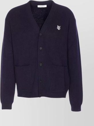 Maison Kitsun&eacute; wool v-neck cardigan