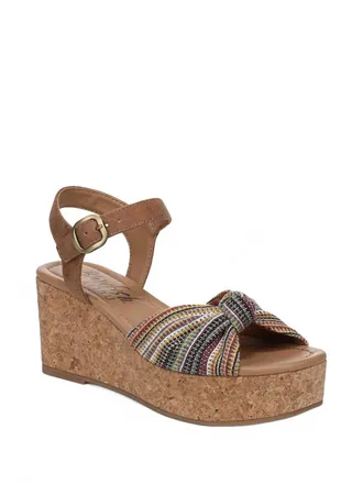 Blowfish Womens Adore Wedge Sandal In Beige