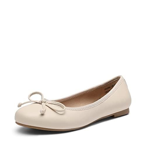 DREAM PAIRS Ballerines Femme Classiques - Simili Cuir, Semelle TPR Antidérapante, Confort Mousse - Flats Décontractées