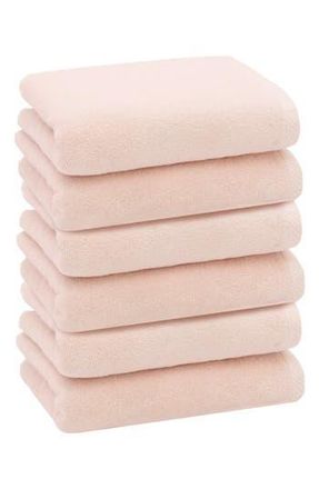 Linum Home Textiles 6-Pack Ediree Cotton Hand Towel Set in Blush at Nordstrom Rack