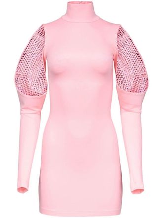 Area crystal-embellished minidress - Pink