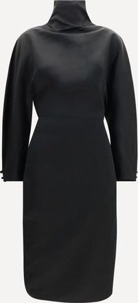 Khaite Harlin draped ramie-blend satin Dress Female 4
