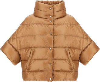 Herno Gevulde Jas met Knopen - Dames - Winterjassen - Bruin - M - Jassen