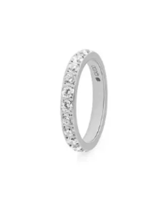 Qudo Womens Spacer Eternity Ring In Silver