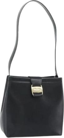Ferragamo Pre-owned Shoulder Bag - Dames - Vintage Handtas - Zwart - ONE Size - Leer - Vintage